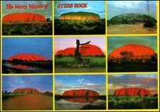 A4609 Australia NT Many Moods of Ayers Rock Uluru postcard