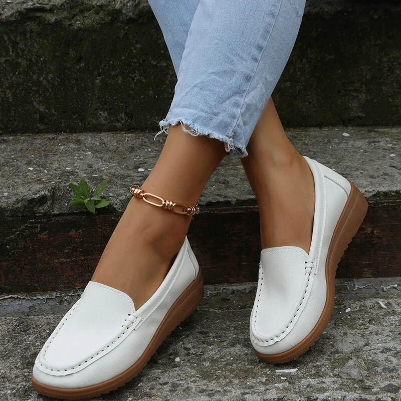 Women Summer Comfy Low Top Loafers Travel Lightweight Slip On Work