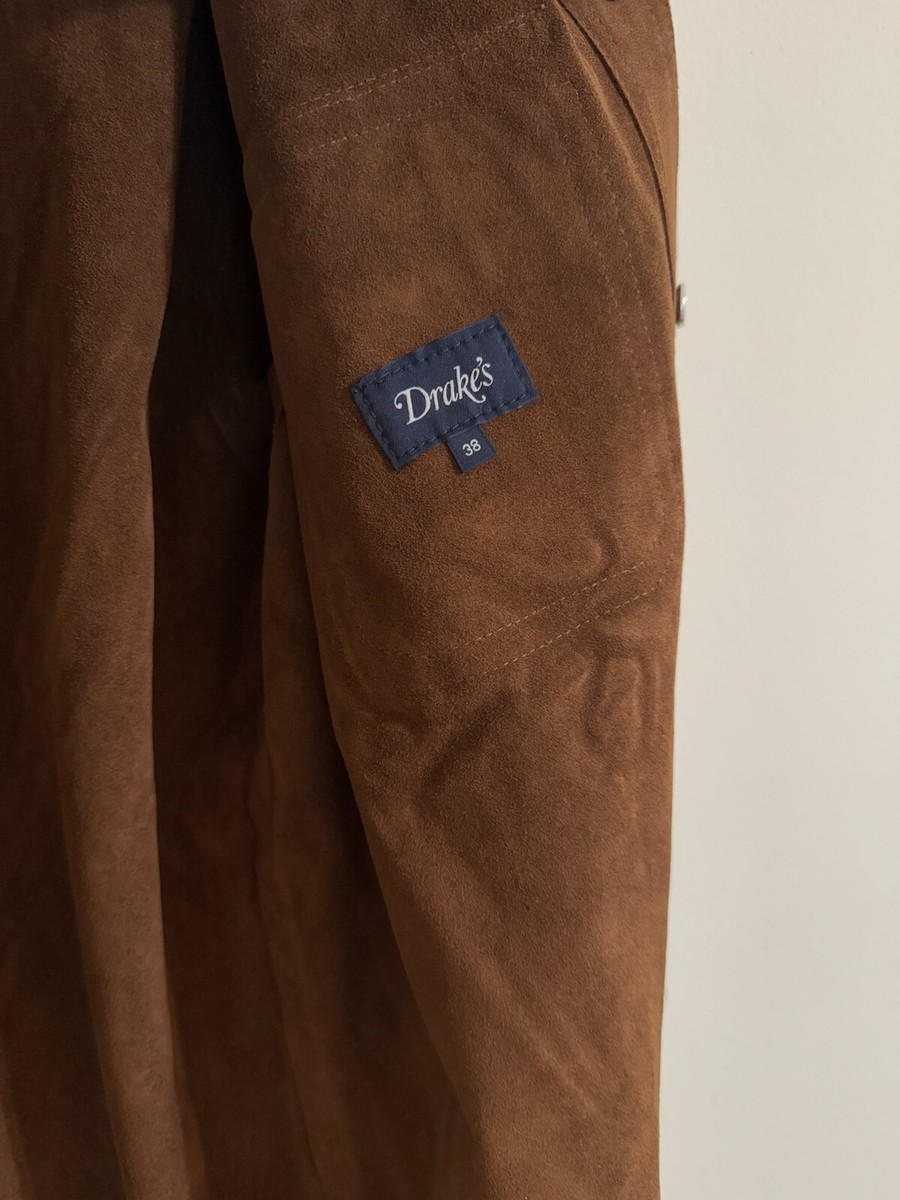 Drake's brown スラックス 38/48 REG Drake's brown スラックス 38/48 REG Brown Wool-Cotton Single Pleat