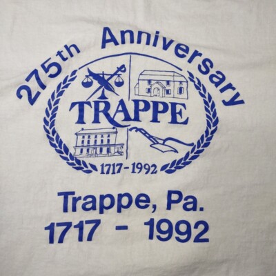 VINTAGE 1992 TRAPPE, PA T SHIRT 275TH ANNIVERSARY XL