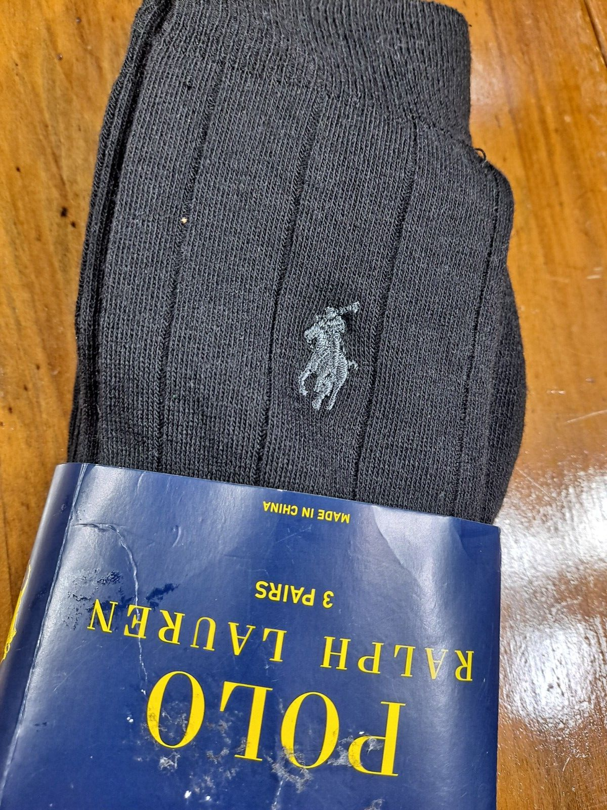 PONY Polo Ralph Lauren uomo 3 CONFEZIONI calze eleganti STIVALI CALZINI MARRONE CHIARO NAVY NERO GRIGIO