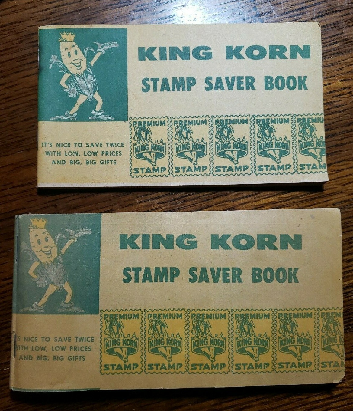 2 King Korn Stamp Saver Book 1 Filled / 1 Empty Bonus Bargain Gift