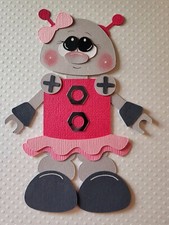 Robot Girl. Scrapbook, Card making Paper Piecing