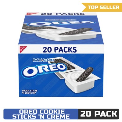 Handi-Snacks OREO Cookie Sticks 'N Creme Dip Snack Packs, 20 Snack Packs