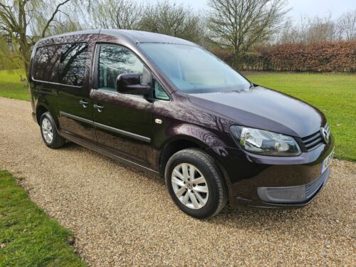 2011 61 reg VW Caddy Maxi Kombi 1.6 TDi DSG x 5 SEATS x 92k x BLACBERRY METALLIC - Picture 3 of 12