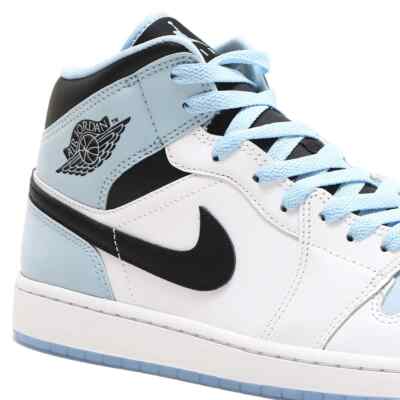 靴 NIKE AIR JORDAN 1 MID ICE BLUE 23cm Nike Air Jordan 1 Mid Ice Blue Black White UNC Shoes 555112