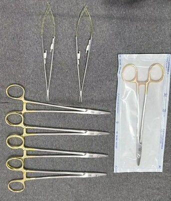 Lot Of 7 V. Mueller Mayo-Hegar & Hu-Friedy Castroviejo needle holder 7''
