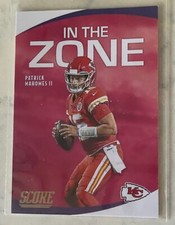2020 SCORE FOOTBALL IN THE ZONE  YOU PICK PATRICK MAHOMES TOM BRADY