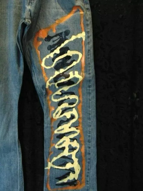 Custom hand store painted jeans