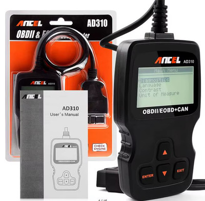 Ancel AD310 Auto-Voll-Obd2-Diagnosetools, Professioneller Obd2-Kfz-Codeleser-Sca