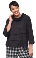 Tulip Clothing Luana Womens Top in Black