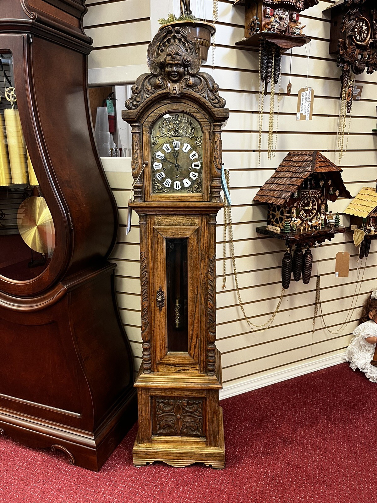 Gazo “Fallbrook” Granddaughter Clock C. 1978 581/4” Tall Ave Maria