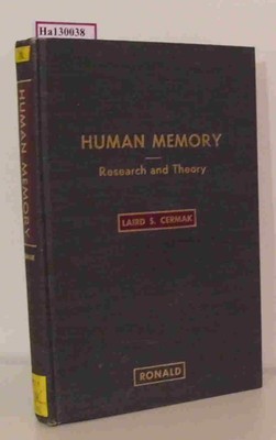 Human Memory. Research and Theory. Cermak, Laird S.: