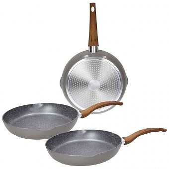 Set Padelle Natural Love Antiaderenti Senza PFOA Induzione 3 Pezzi