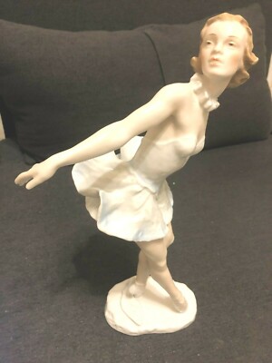ROSENTHAL BALLERINA & DANCER FIGURINE OF MARIANNE SIMSON BY L. FRIEDRICH GRONAU