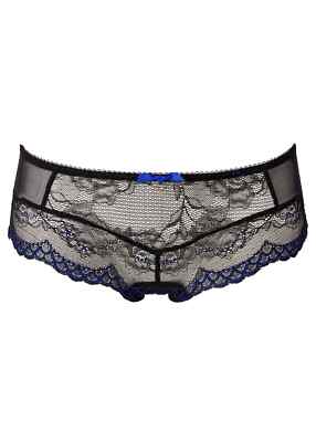 ''Top Qualiät'' Gossard sexy Lace Panty schwarz/ leuchtendes blau