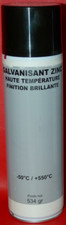 Aérosol Galvanisant Zinc haute température finition brillante -50°C à +550°C