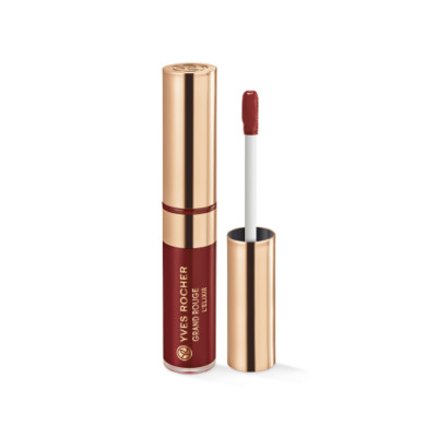 Grand Rouge 112 red mat liquid lipstick L'Elixir yves rocher vegan 12h