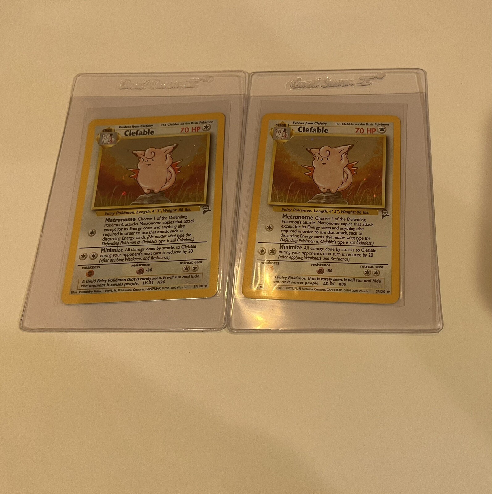 2 Holo Base set 2 Clefable Pokemon cards Near mint | eBay