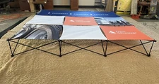 Portable 7'5”x7' 5”Tension Fabric Pop-up Display Stand And Trans Advantage Add.