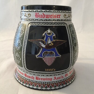 Budweiser A&Eagle Trademark Series 1992 1872-1885 Stein CS191
