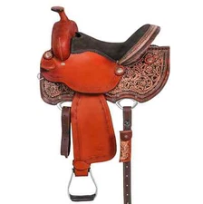 Western Barrel Racing Horse Saddle Premium Leather  with tack set 10'' to 18' in
