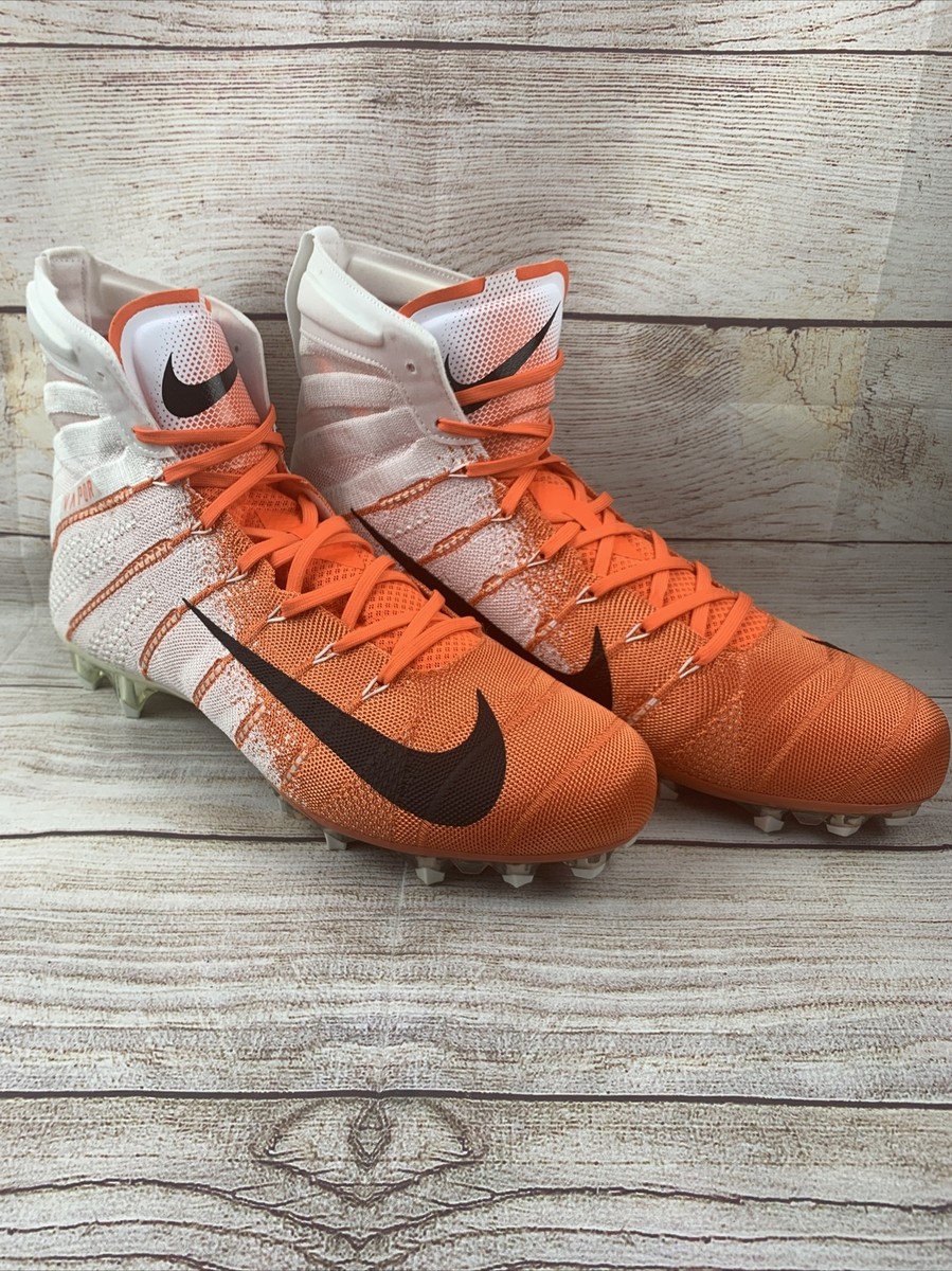 Nike Vapor Untouchable Elite Football Cleats AO3006-118 White/Orange Size  14