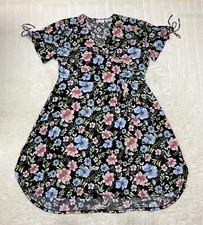 Rafaella Womens Size 2X Multicolor Floral Print Short Sleeve Dress
