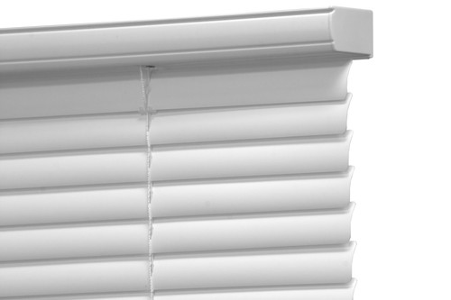 1" Cordless Vinyl Room Darkening Horizontal Mini Blinds, White, 31"W x 48"L - Picture 2 of 8