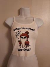 This is some boo sheet crop top  Ghost Halloween  tank top Shirt 