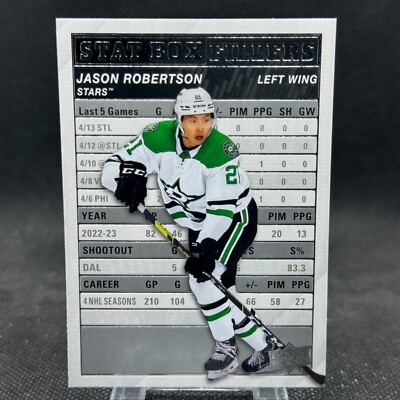 2023-24 Upper Deck Series 1 Jason Robertson Stat Box Fillers Dallas Stars #SB-23