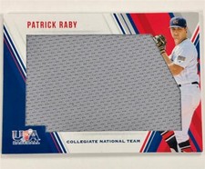 Patrick Raby 2018 Panini Stars Stripes Team USA Jumbo Game-Used Jersey card /299