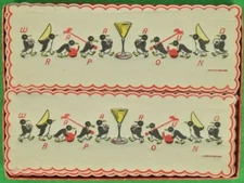 Boxed Set of 16 WrapArounds Penguin Cocktail English Napkins