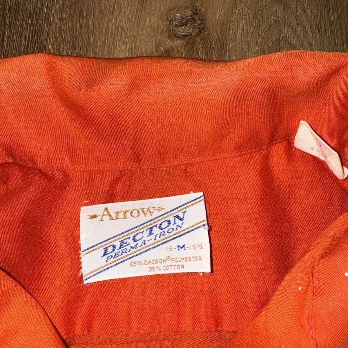 Vintage 60s Arrow Shirt Decton Sanforized Loop Collar Atomic Vintage 60s Arrow Shirt Decton Sanforized Loop Collar Atomic