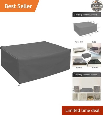 Turntable Dust Cover Gray Compatible with Most Record Player Models