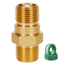 RV Water Heater Check Valve, 1/2" NPT Male to Thread Hot Yellow