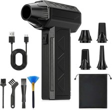 Mini Compressed Air Duster Cordless Blower Turbo Fan 300000RPM Powerful Cleaner