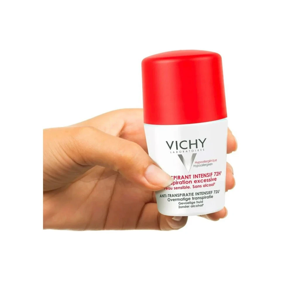 VICHY Desodorante Intensivo Roll On Antitranspirante 72H Resistente al Estrés - 2X50ml Foto 3 de 4