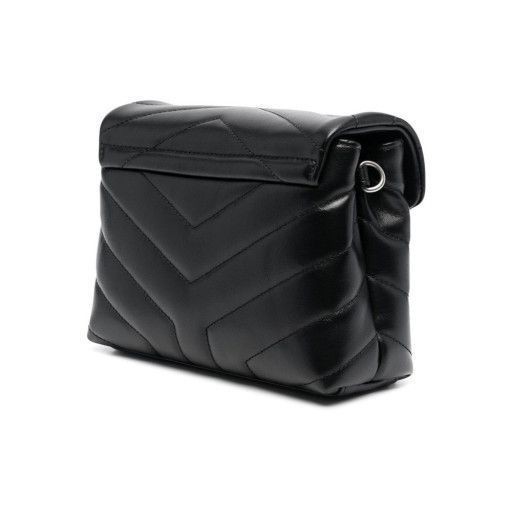 Saint Laurent Giocattolo Lulu Mini Borsa a Tracolla Nero Argento 678401 DV706 1000