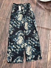 MNG Women’s Multicolor Tie Dye Wide Leg Elastic Waist Pant, Size Medium
