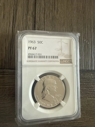 1963 Franklin Half Dollar PF 67 NGC Silver Proof 50c Coin