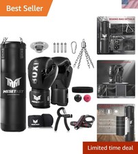 Punching Bag for Adults, 4ft Heavy Boxing Bag Set with 12 OZ Gloves for MMA K...