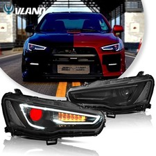 VLAND Projector Headlights Demon Eye For 2008-2017 Mitsubishi Lancer EVO X Pair