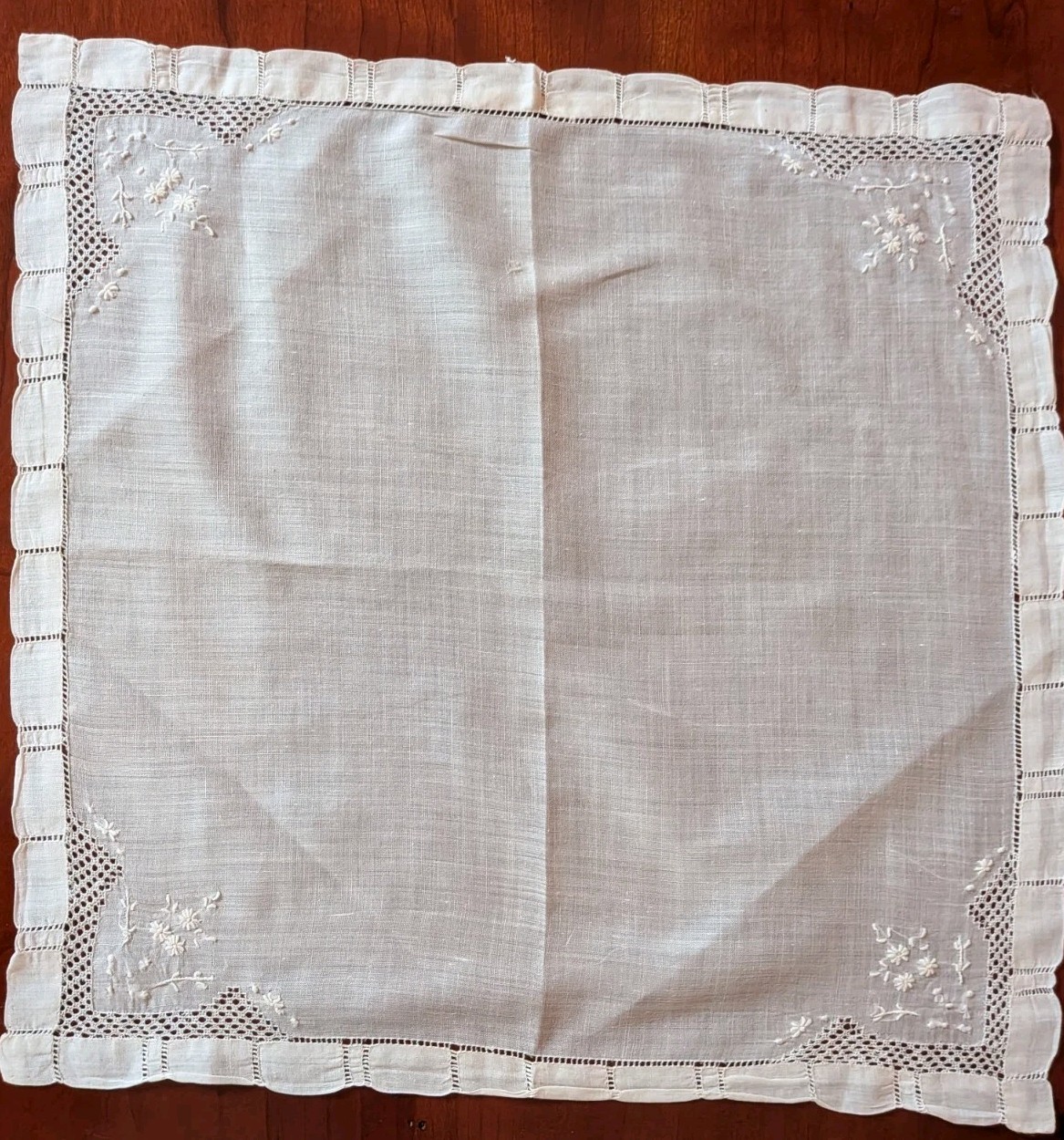 2 VTG Linen Pulled-thread/drawn- thread Work 1910… - image 6