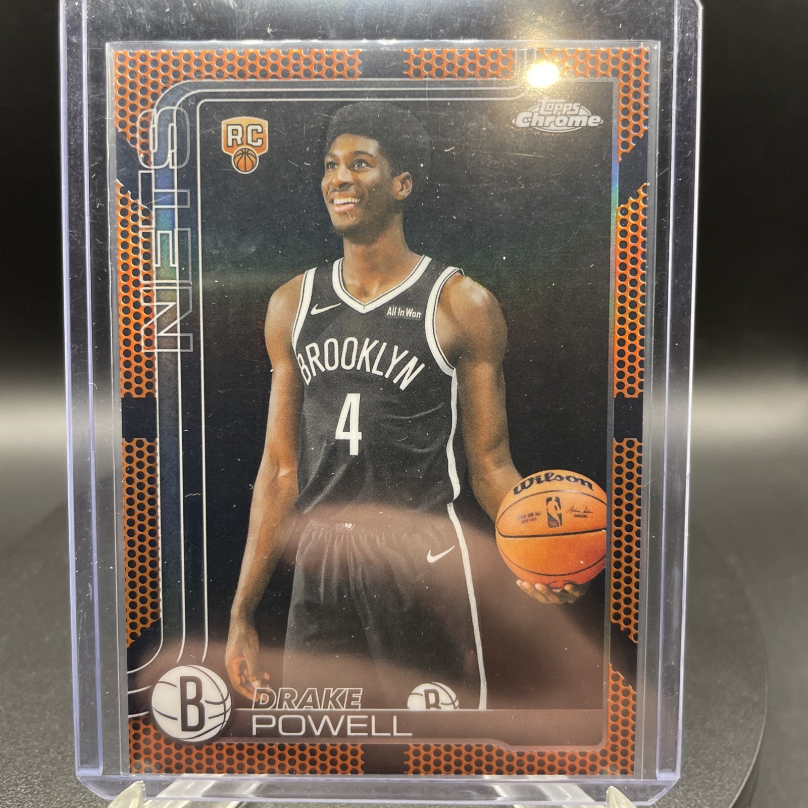 Drake Powell 2025-26 Topps Chrome #272 Brooklyn Nets Basketball Refractor Rookie
