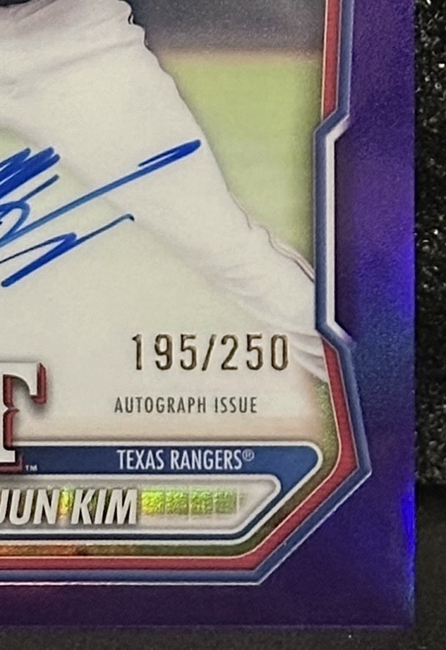 /250 RC Auto | Seong-Jun Kim - 2026 Bowman 1st Chrome Purple Refractor #CPA-SK view 6