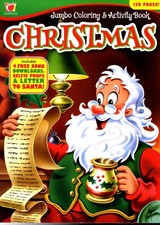 Christmas Holiday Jumbo Coloring and Activity Book by Landoll - VERY GOOD