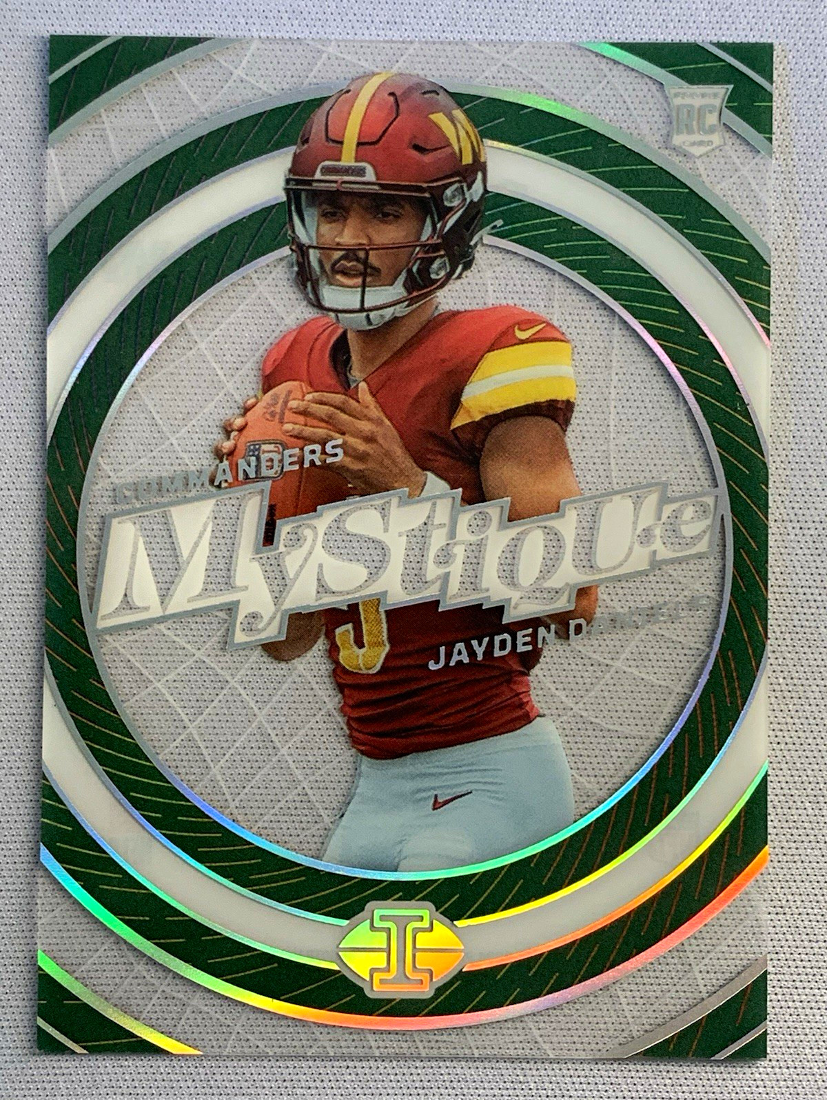 Panini Illusions 2024 Jayden Daniels Commanders Mystique Emerald RC Insert #4