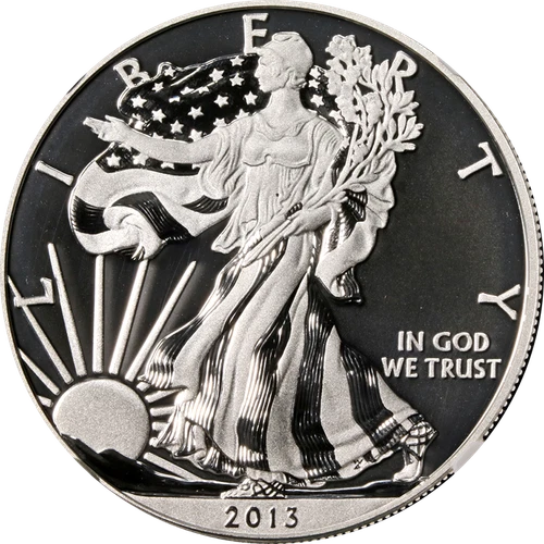 2013-W Silver American Eagle $1 NGC SP70 Enhanced Finish Brown Label - STOCK