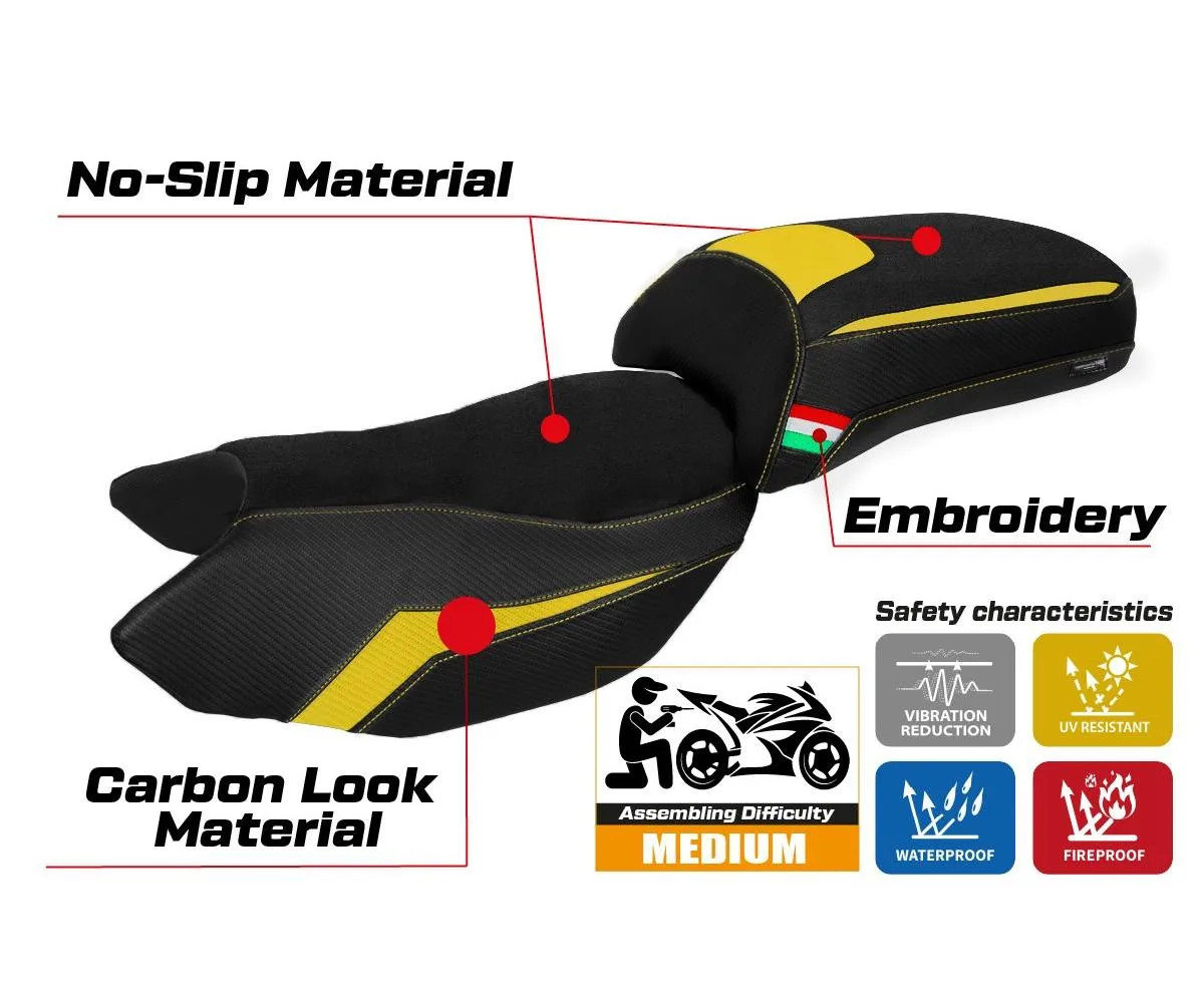 Seat cover Merida Ultragrip Yellow YL Tpz compatible BENELLI TRK 502 2017 2026